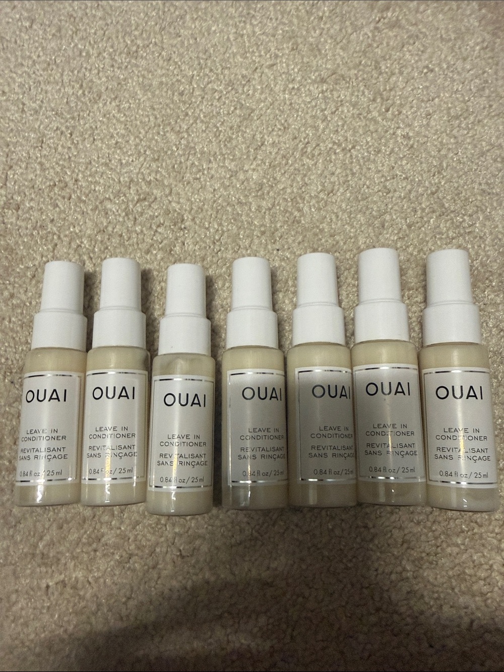 Brand New OUAI leave in conditioner, 0.84fl, 7 bottles